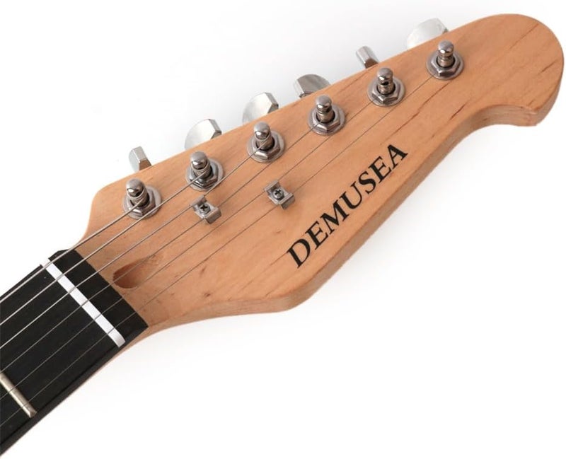 demusea Short Scale 36 Inch 3/4 Electric Mini Guitar Pink Color For Beginner Starter Travel Portable Practic With Gig Bag And Strap Phoenix Body Maple Neck - Image 4